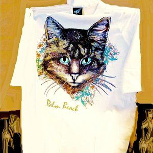 Sparkling gold dust cat shirt
